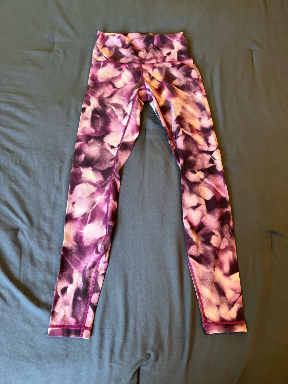 Lululemon Purple Tie-Dye Active Leggings